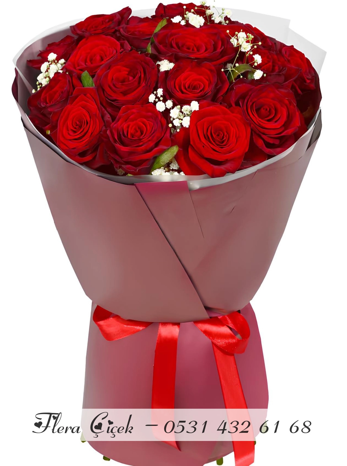 17 Kırmızı Gül Buketi