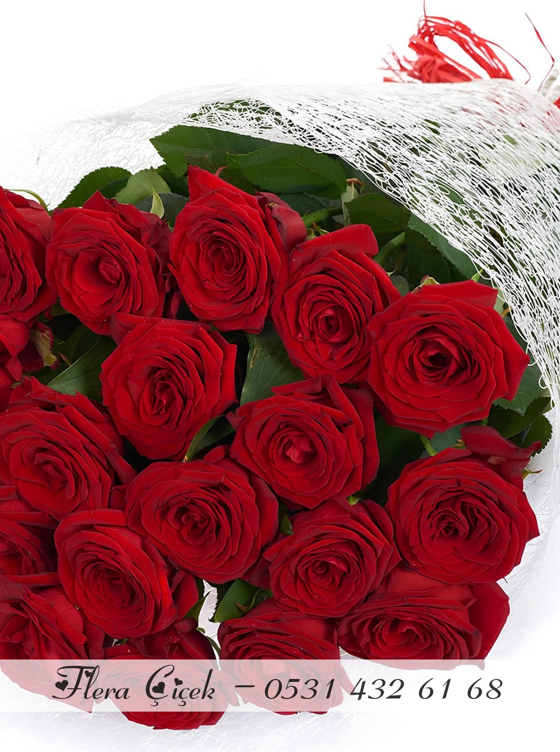 19 Adet Büyük Gül Buketi