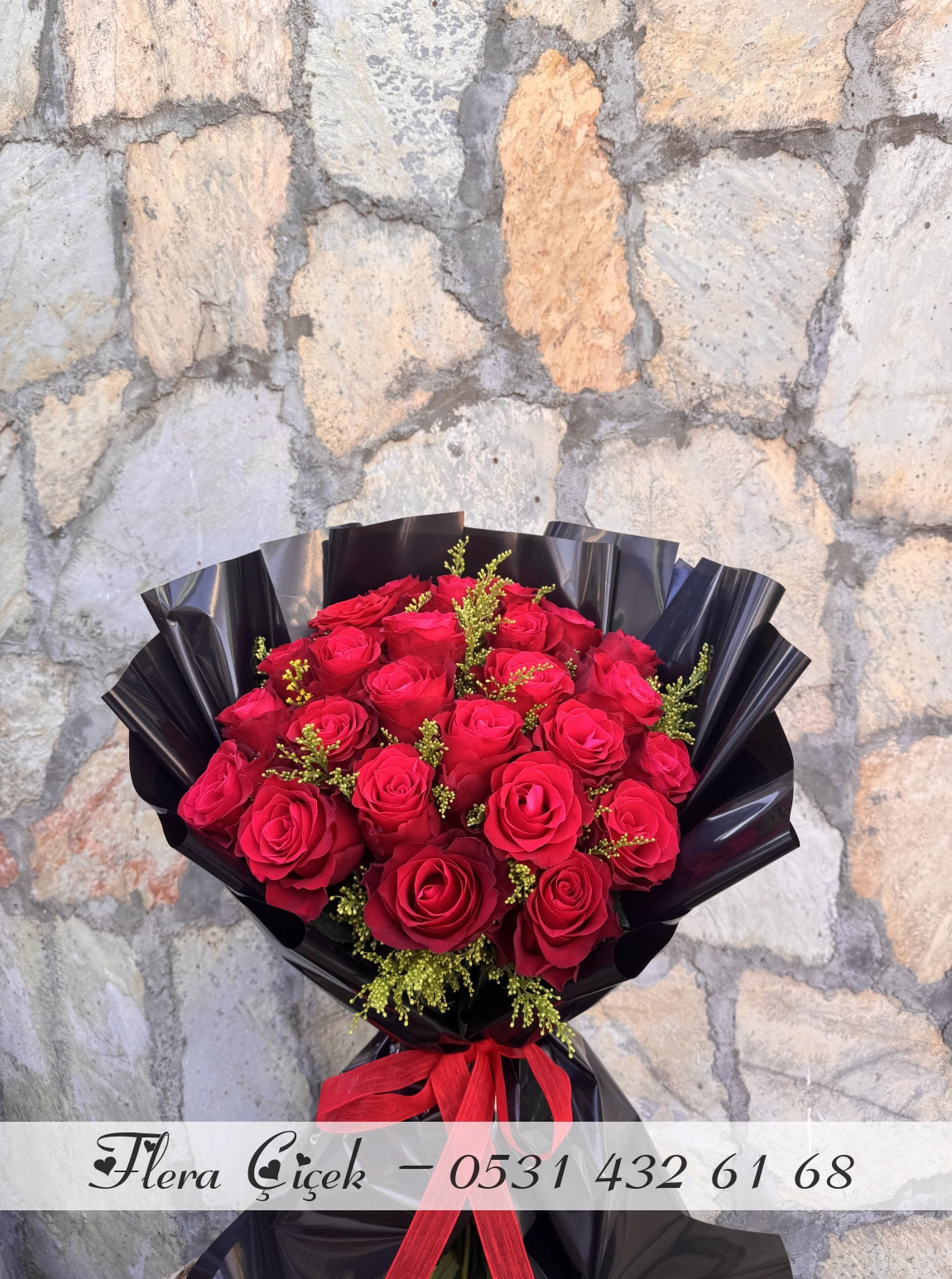 25 Kırmızı Gül Buketi