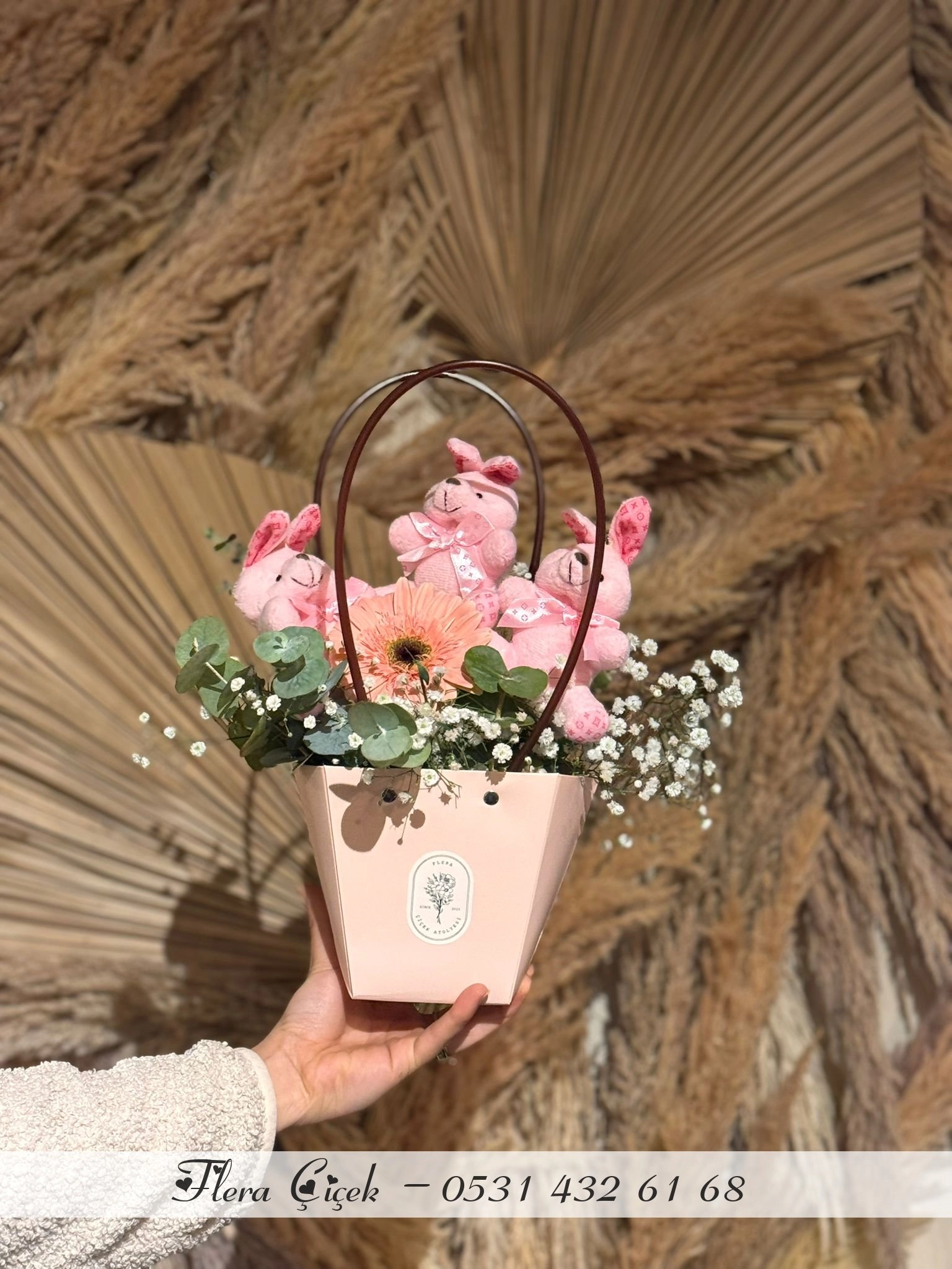 Ayıcıklı Çanta Aranjman