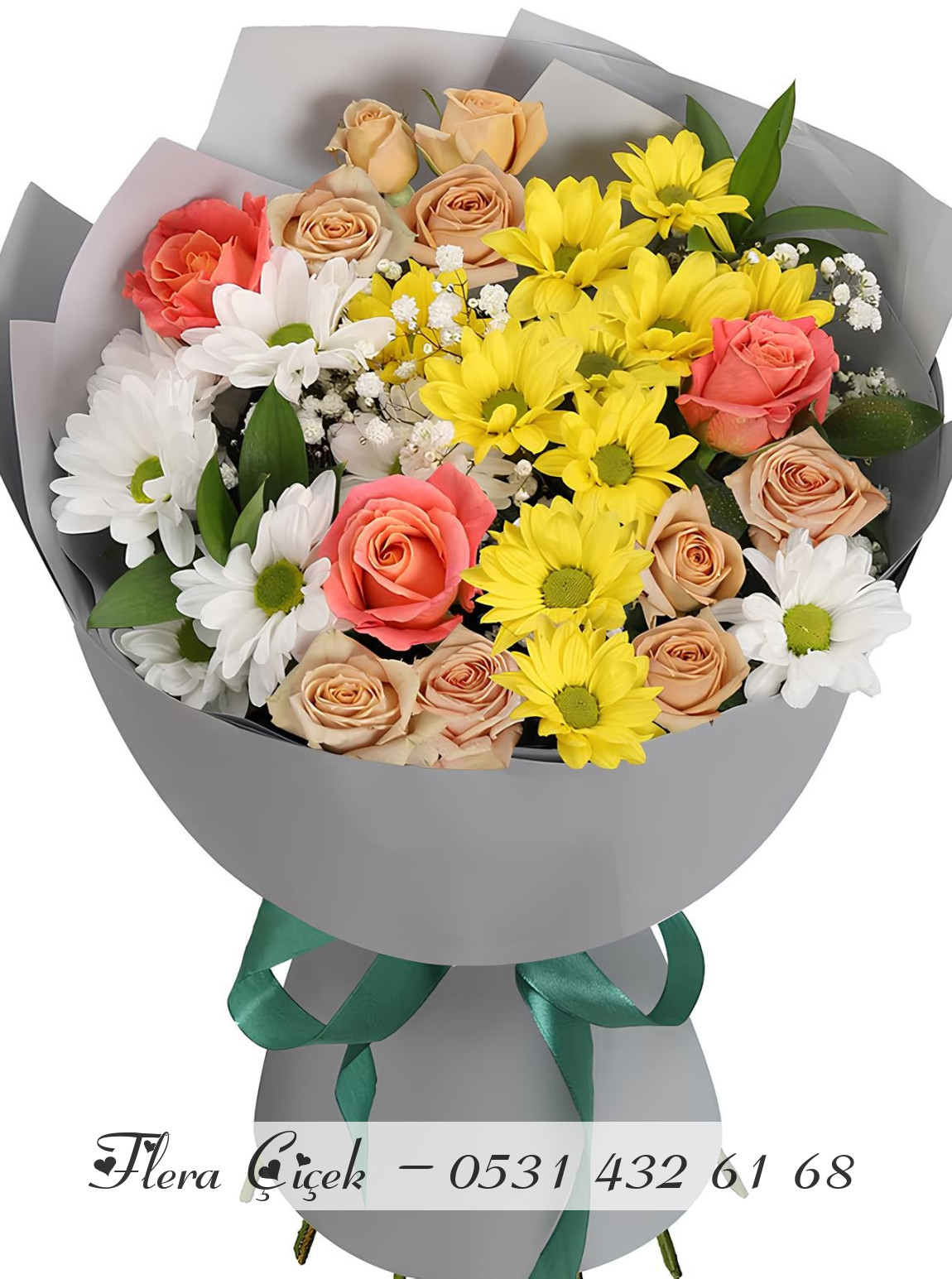 Mercan Gül Buketi