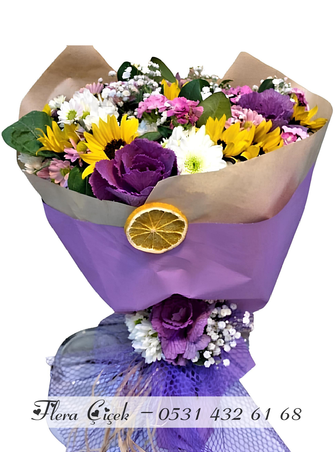 Mevsim Çiçekleri ile Karışık Buket