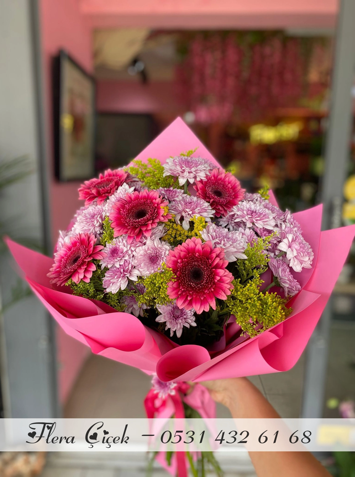 Pembe Gerbera Buketi