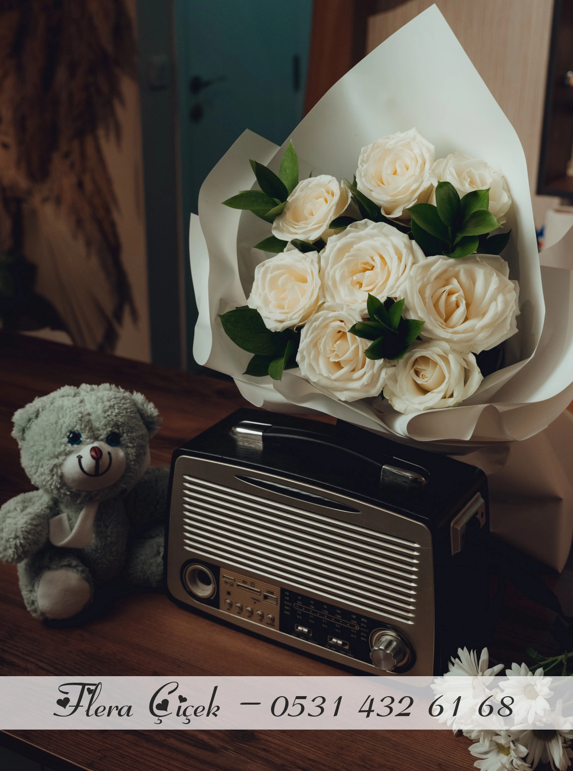 Premium Beyaz Gül Buketi