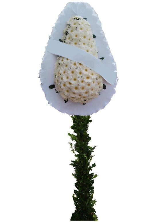 Beyaz Gerbera Yapay Çelenk