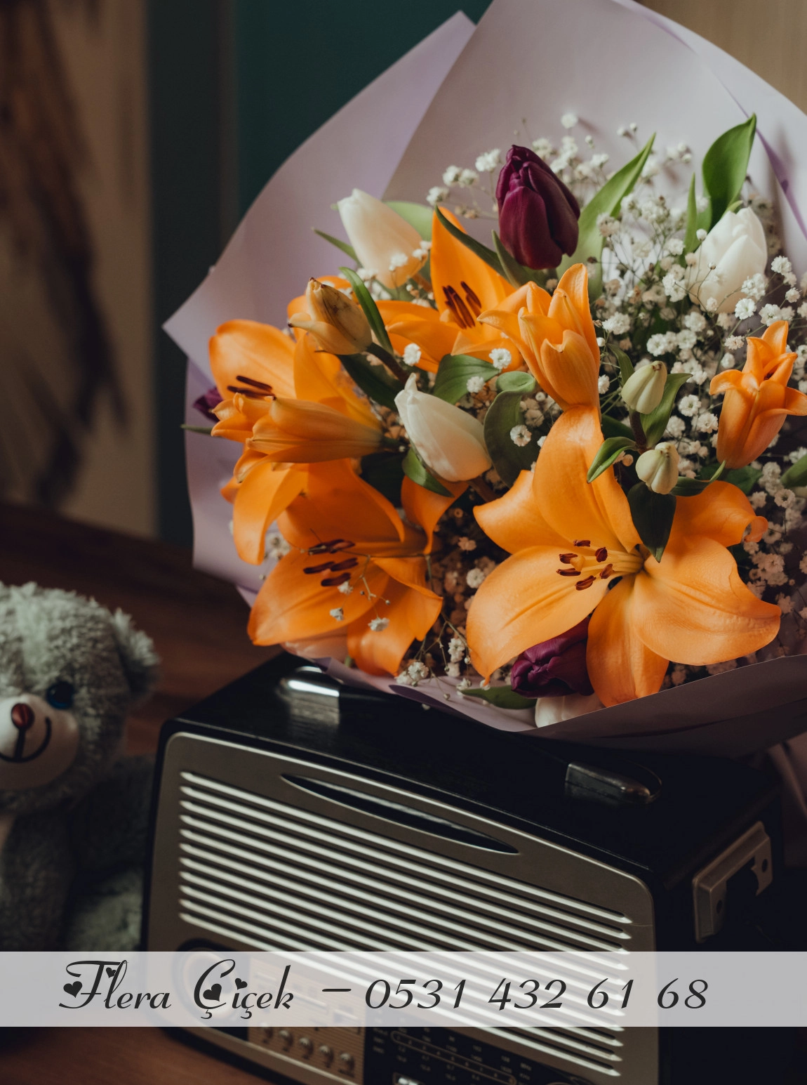 Lilyum Ve Lale Buketi