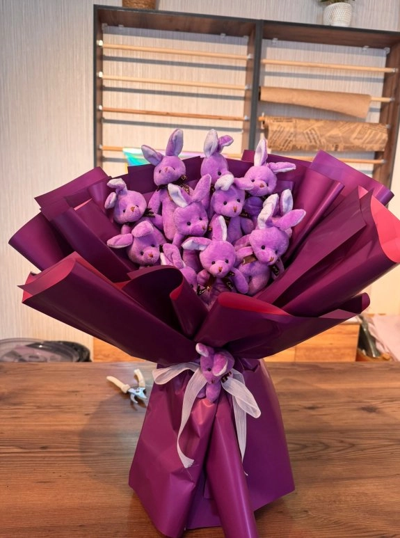 Mor Tavşan Buketi