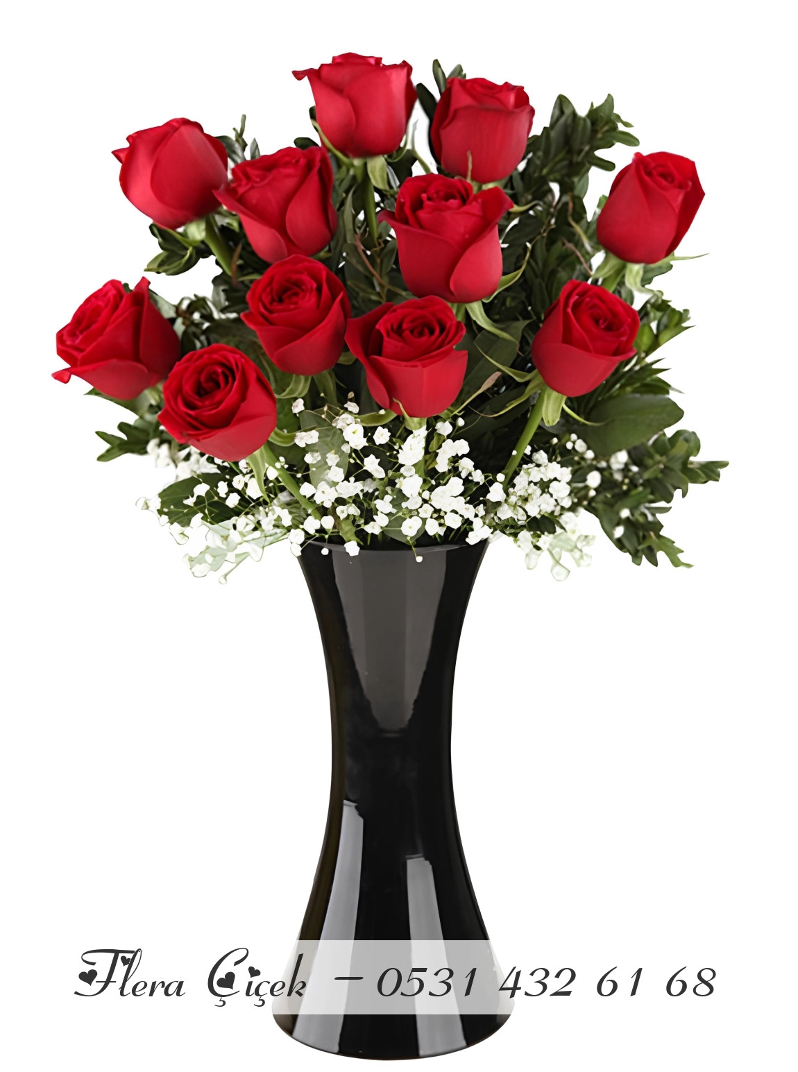 Vazoda 11 Adet Gül